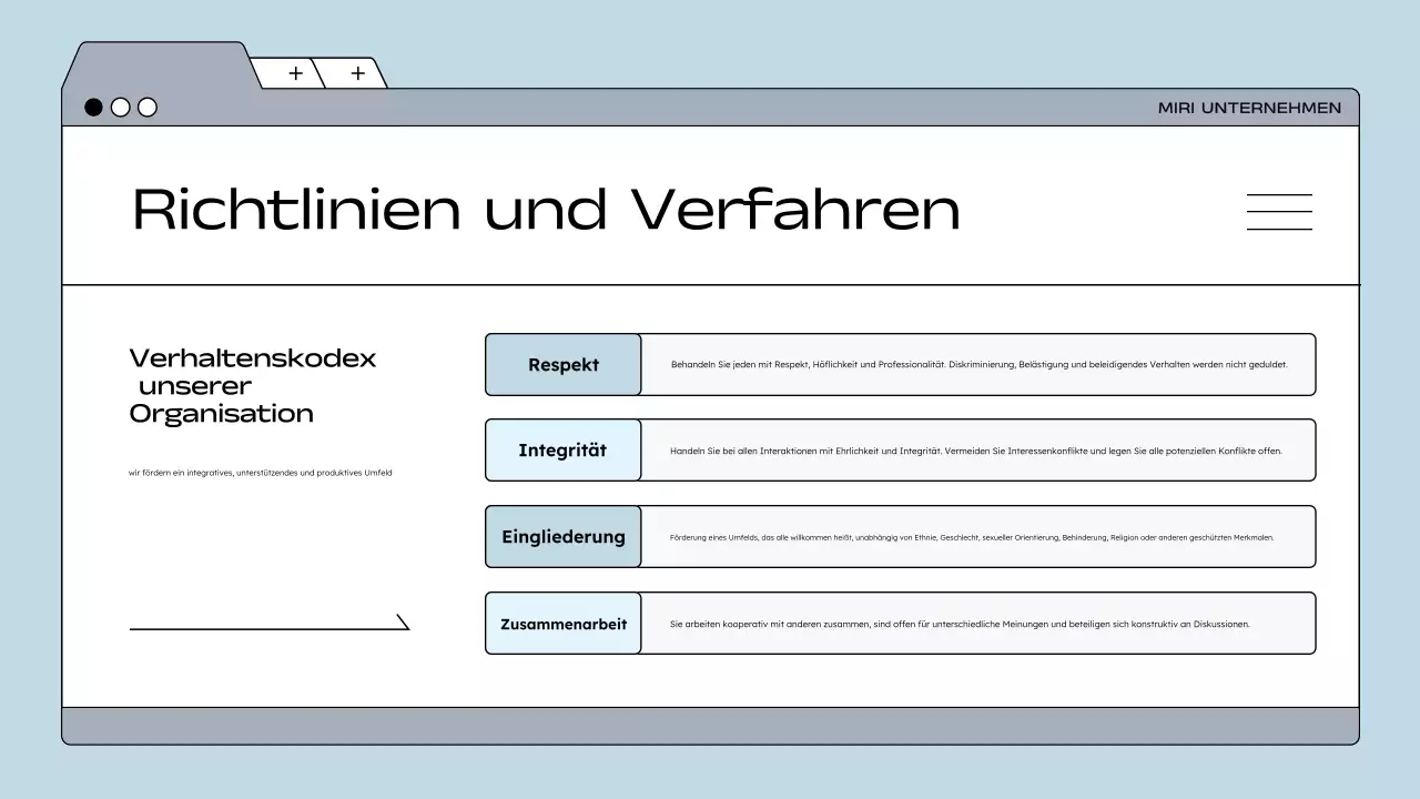 blue modern Mitarbeiterleitfaden