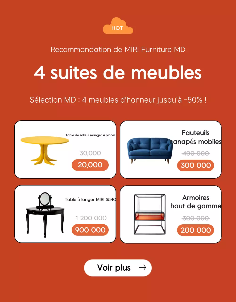 Promouvoir une offre de réduction Orange Modern