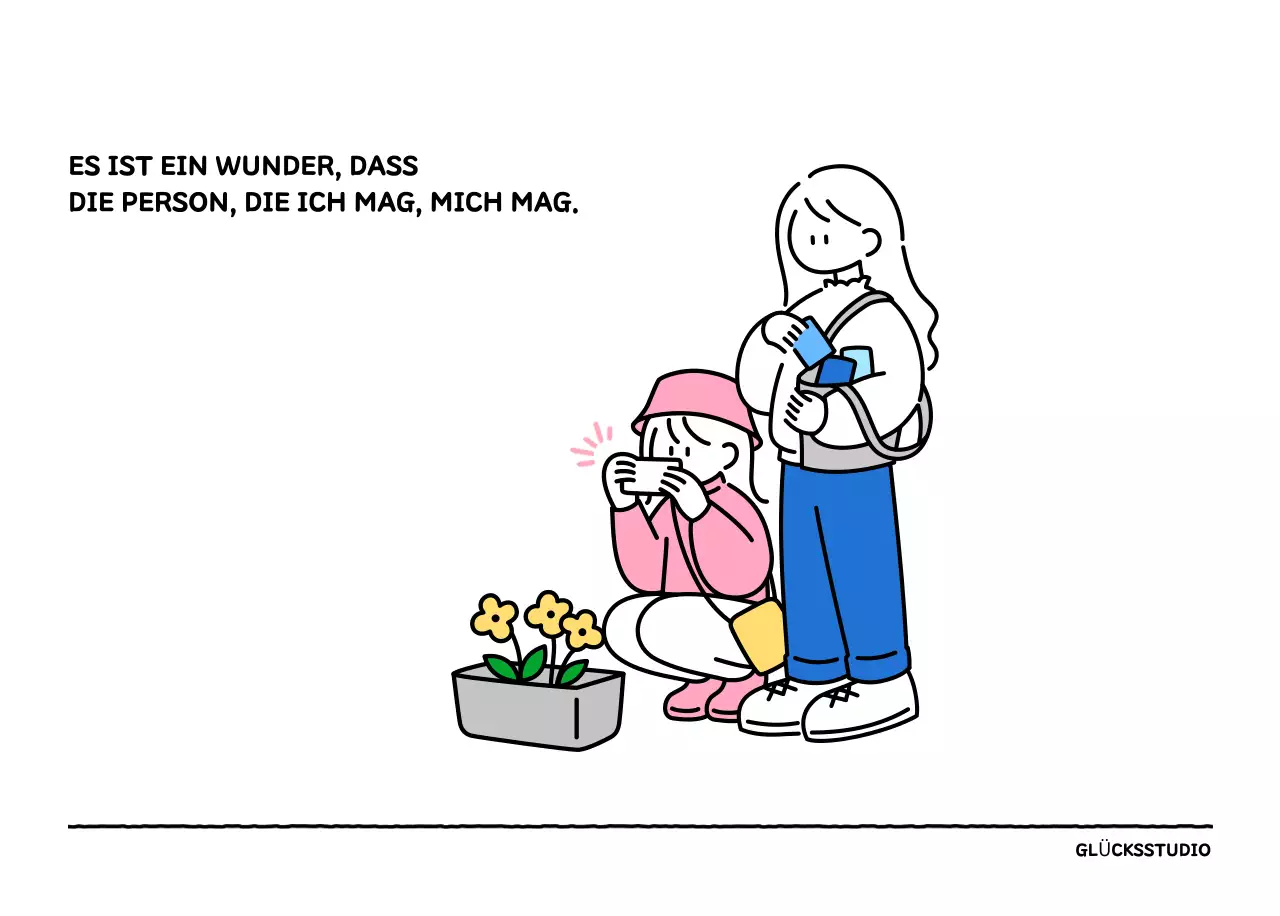 Illustrierter Kalender mit schönem Linienstil