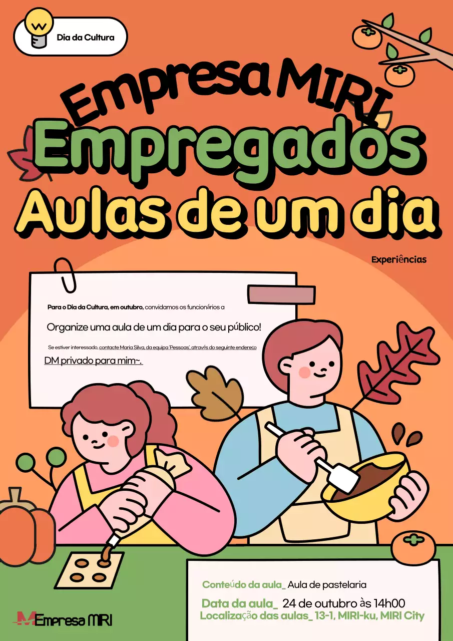Experiência cultural acolhedora em laranja