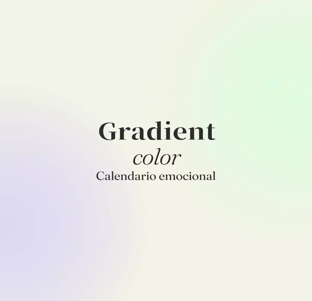 Calendario minimalista degradado
