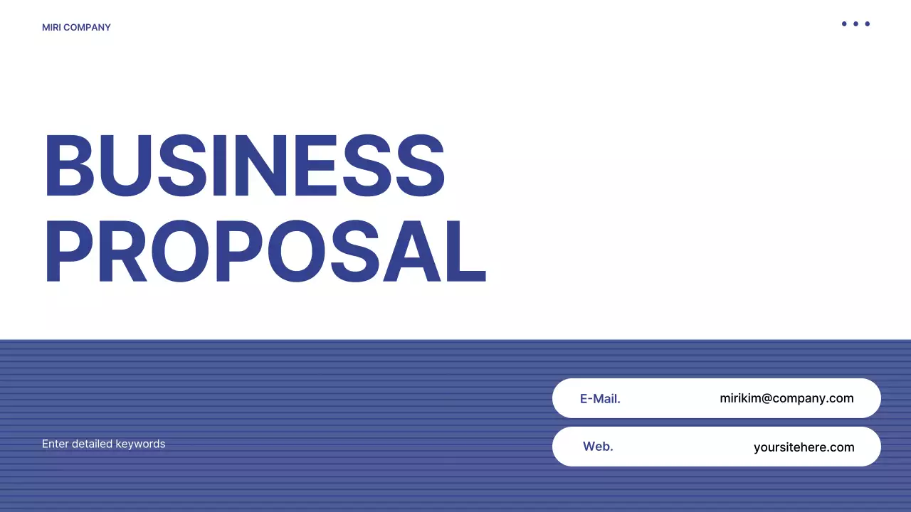 Blue Professional Business Proposal Presentation