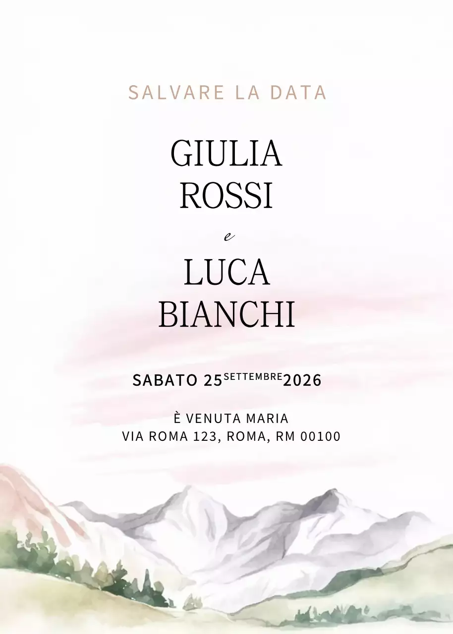 Invito di nozze elegante beige