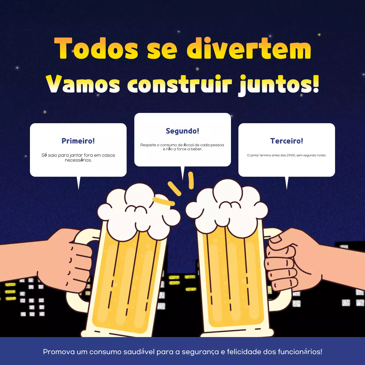 Guia de Jantar Simples Azul