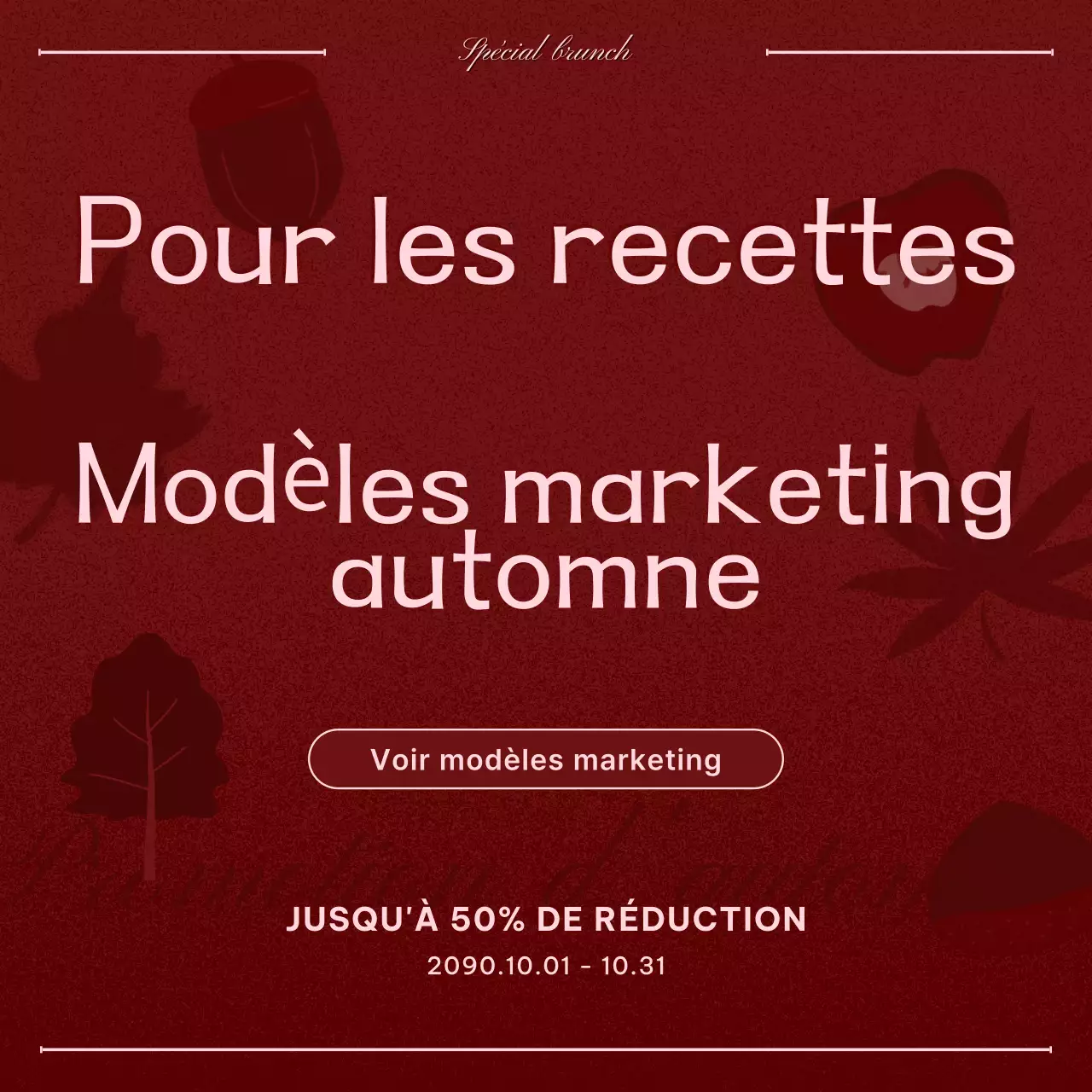 Un tour d'horizon des promotions d'automne avec des touches de bordeaux et de rose