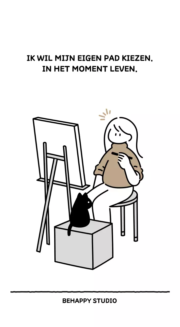 Geïllustreerde kalender met een mooie lijnstijl