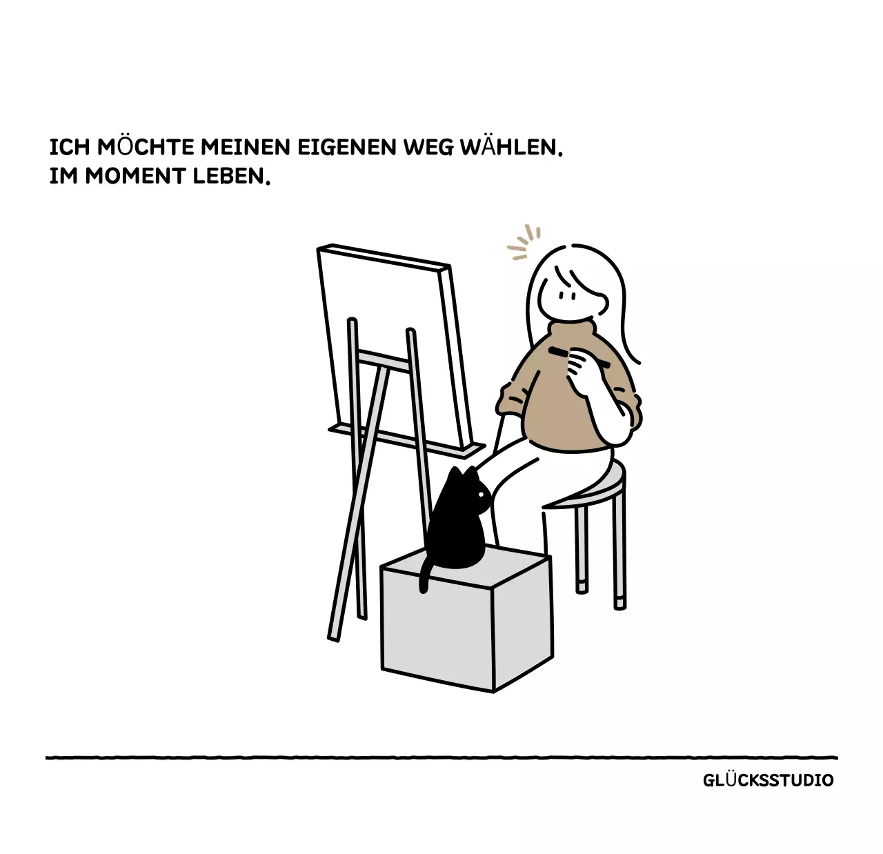 Illustrierter Kalender mit schönem Linienstil