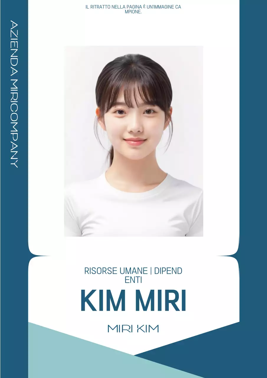 Biglietto da visita profilo aziendale moderno blu