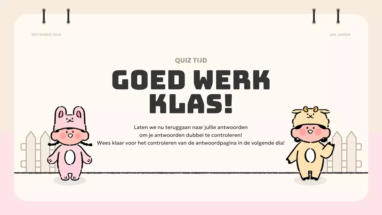 beige animatie quiz materiaal