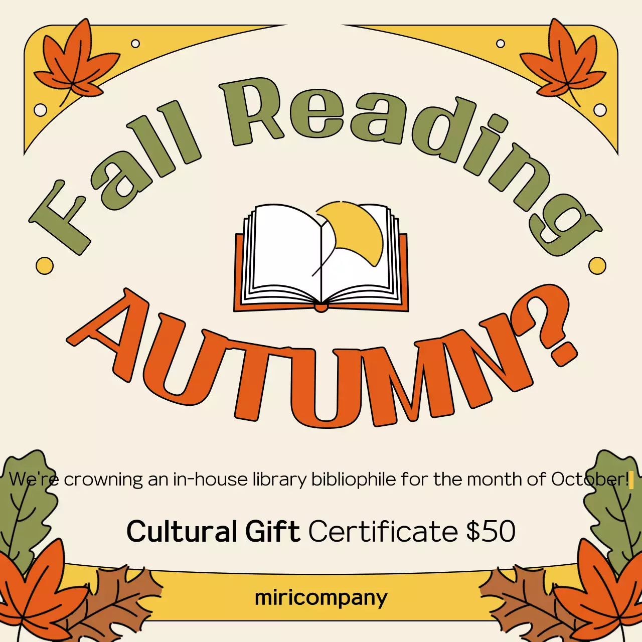 Promosi Budaya Membaca Orange Posting Media Sosial