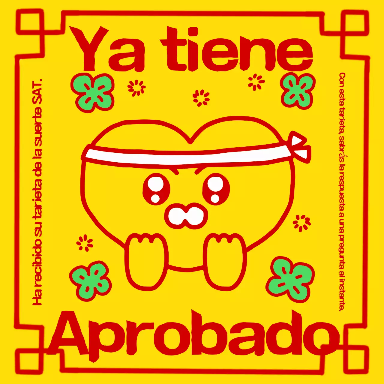 Cartel amarillo de animación