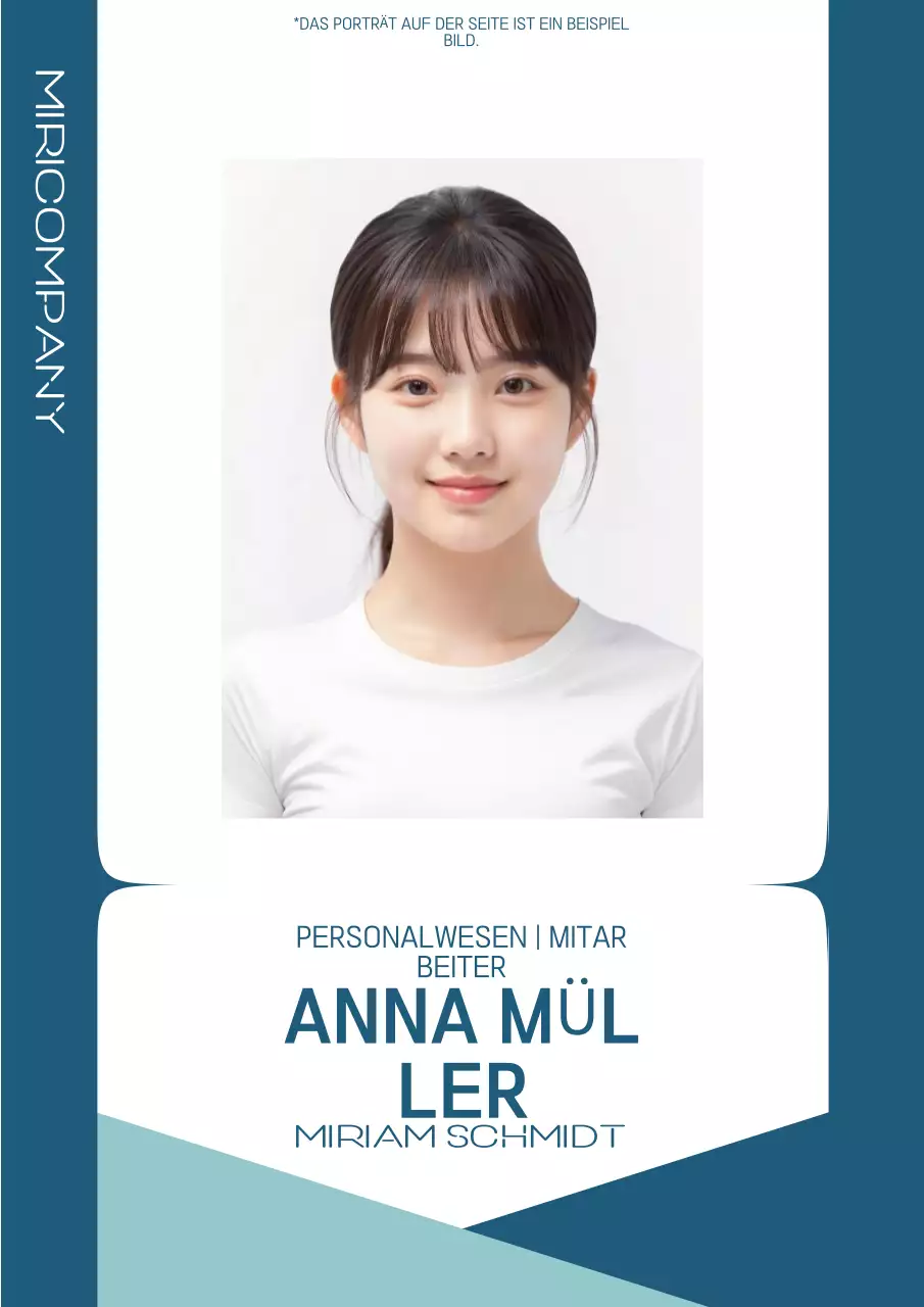 Blaue moderne Firmenprofil-Visitenkarte