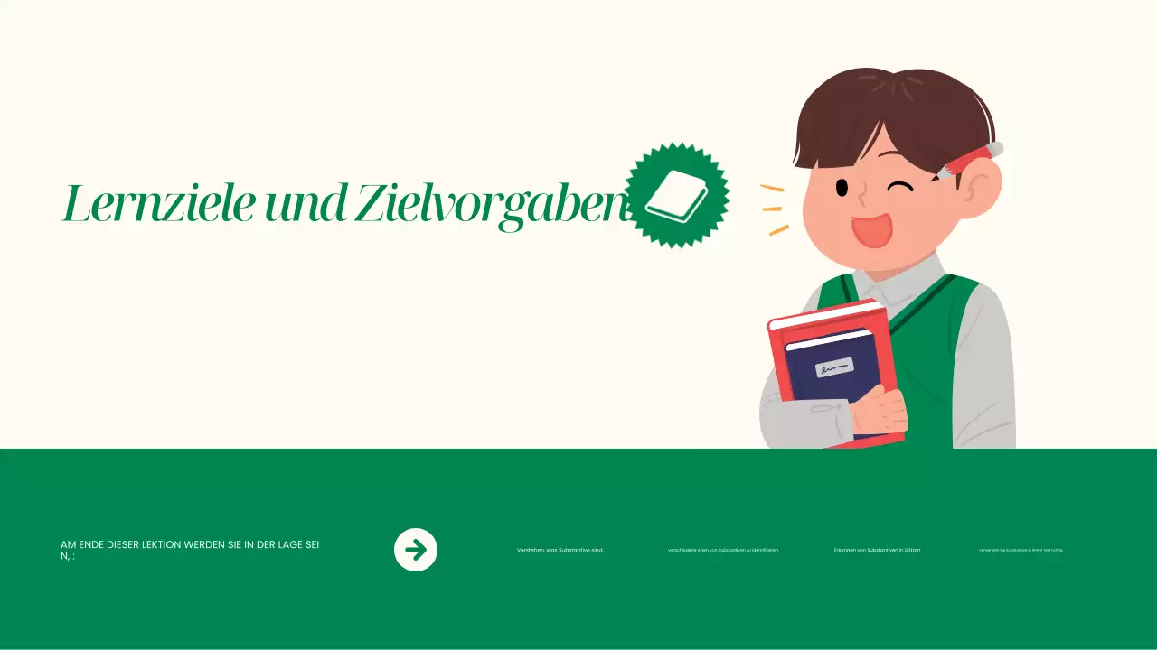 Beige Einfache Grammatik und Nomen Präsentation