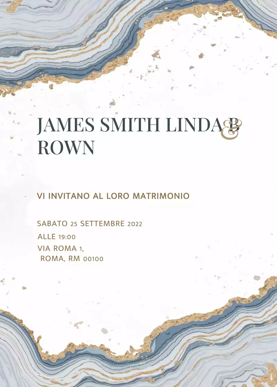 Invito di nozze elegante beige