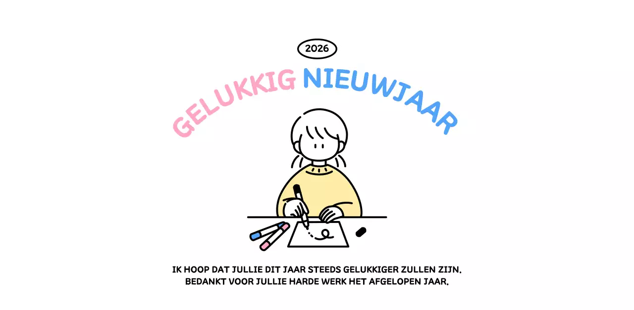 Geïllustreerde kalender met een mooie lijnstijl