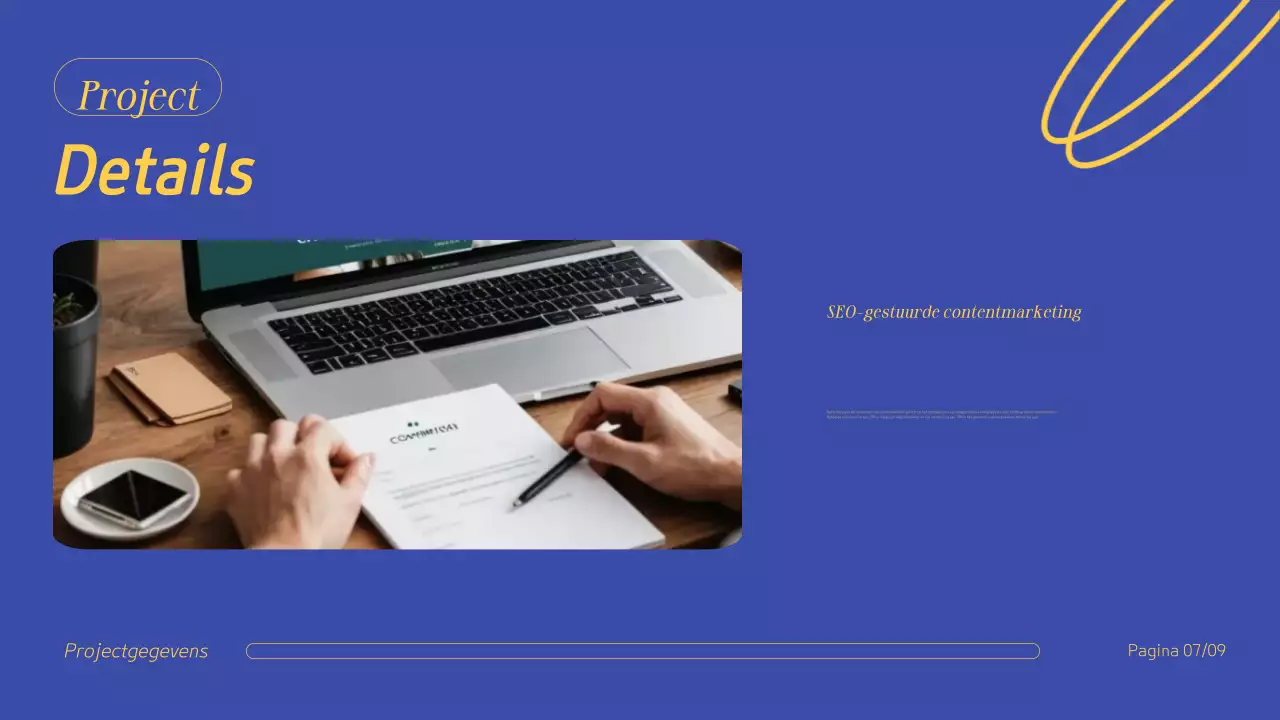 Blauw Geel Professionele Creatieve Portfolio Presentatie