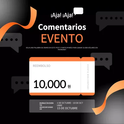 Promocione su anuncio de evento Black Simple