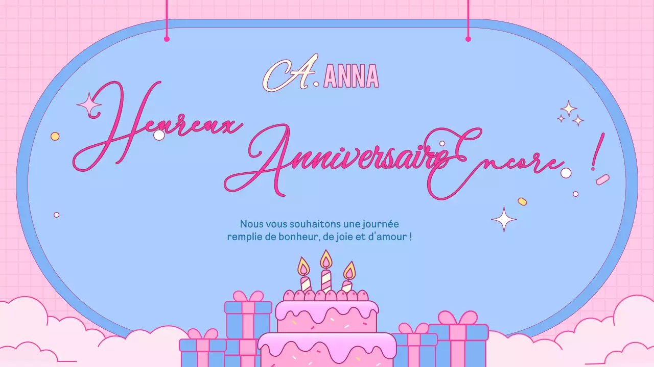 carte d'anniversaire rose