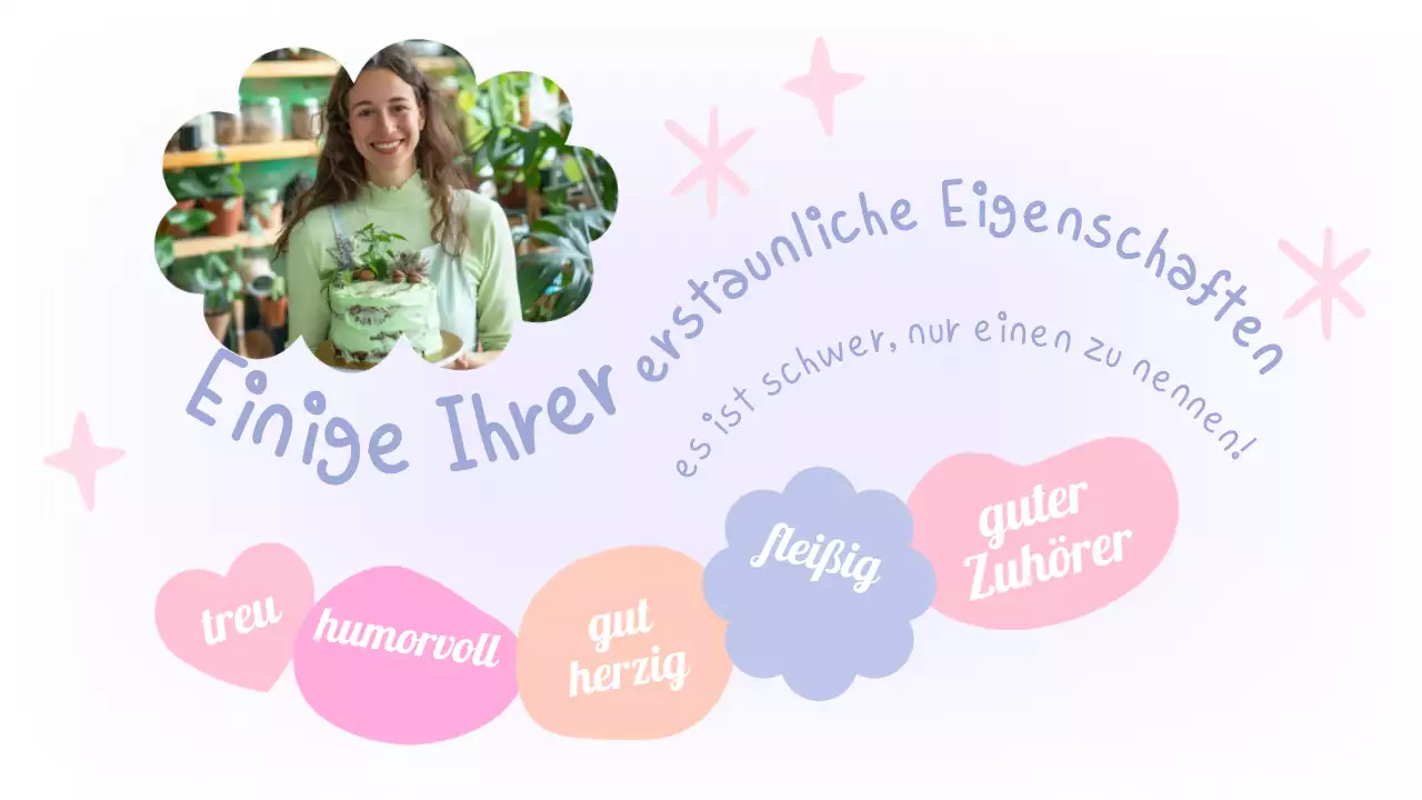 Pastell Niedliche Kritzeleien Geburtstag Präsentation