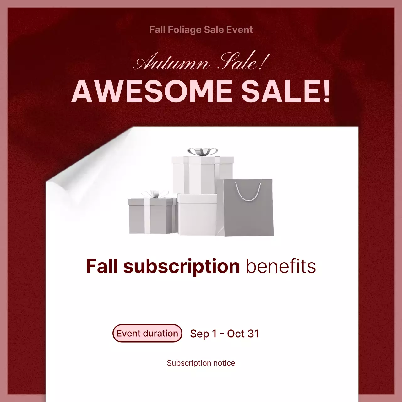 Wine Modern Autumn Promotion Instagram Carousel