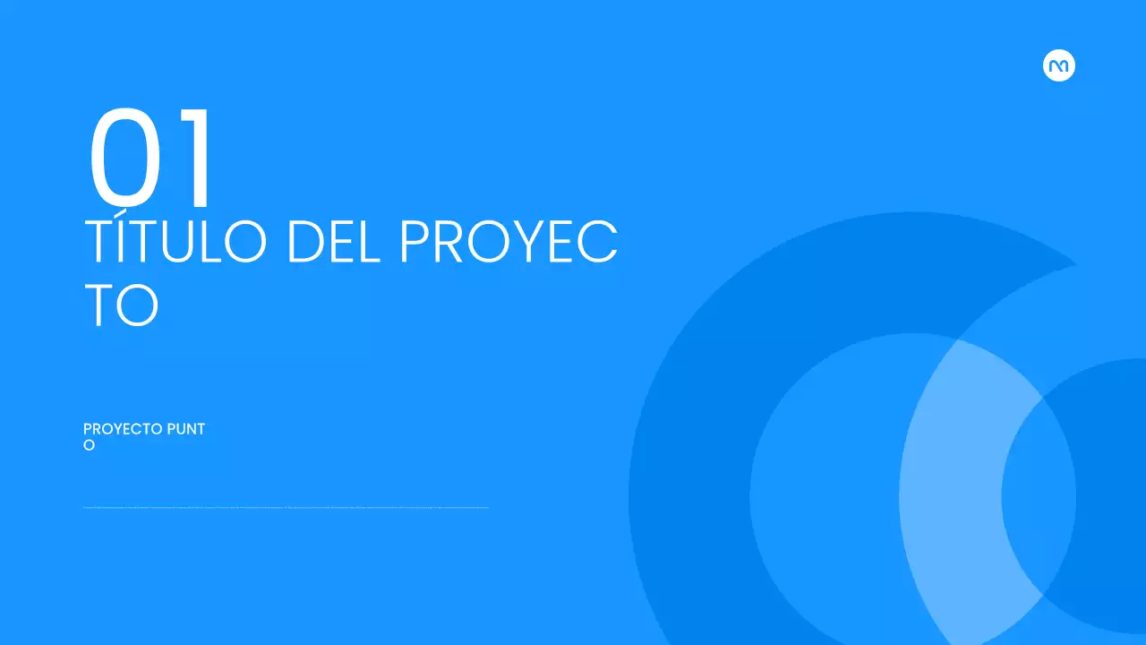 Un sencillo plan de empresa en blanco y azul