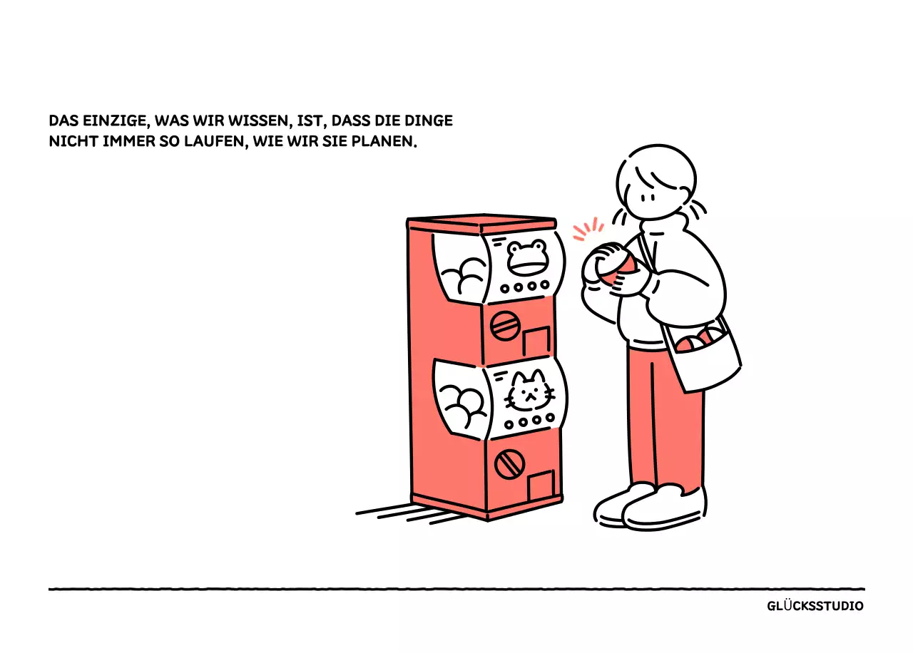 Illustrierter Kalender mit schönem Linienstil