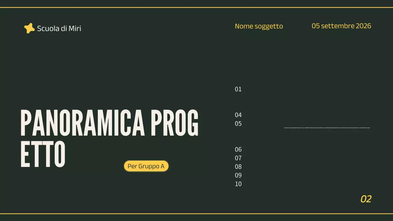 presentazione di un progetto professionale verde