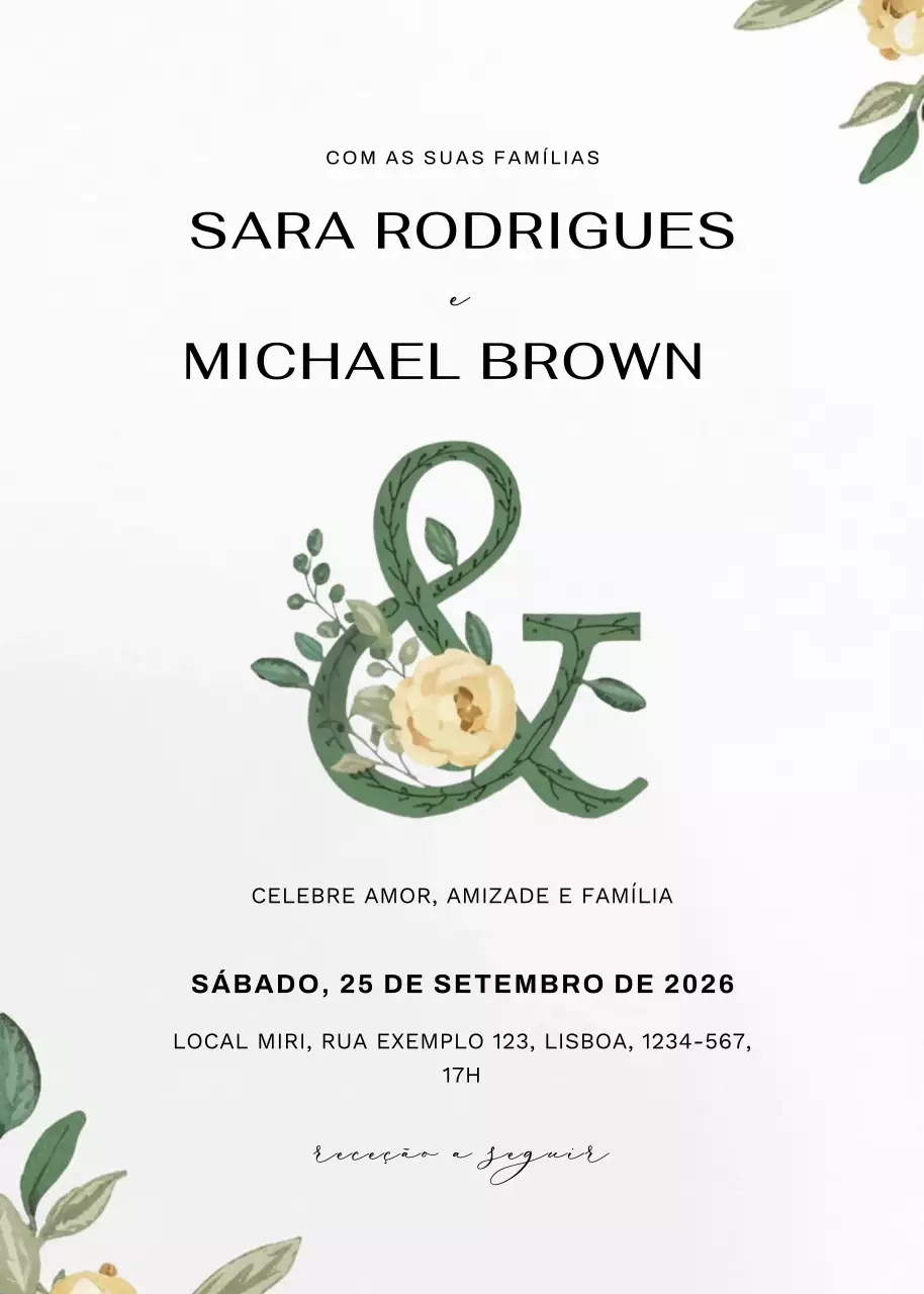 convite de casamento branco e elegante