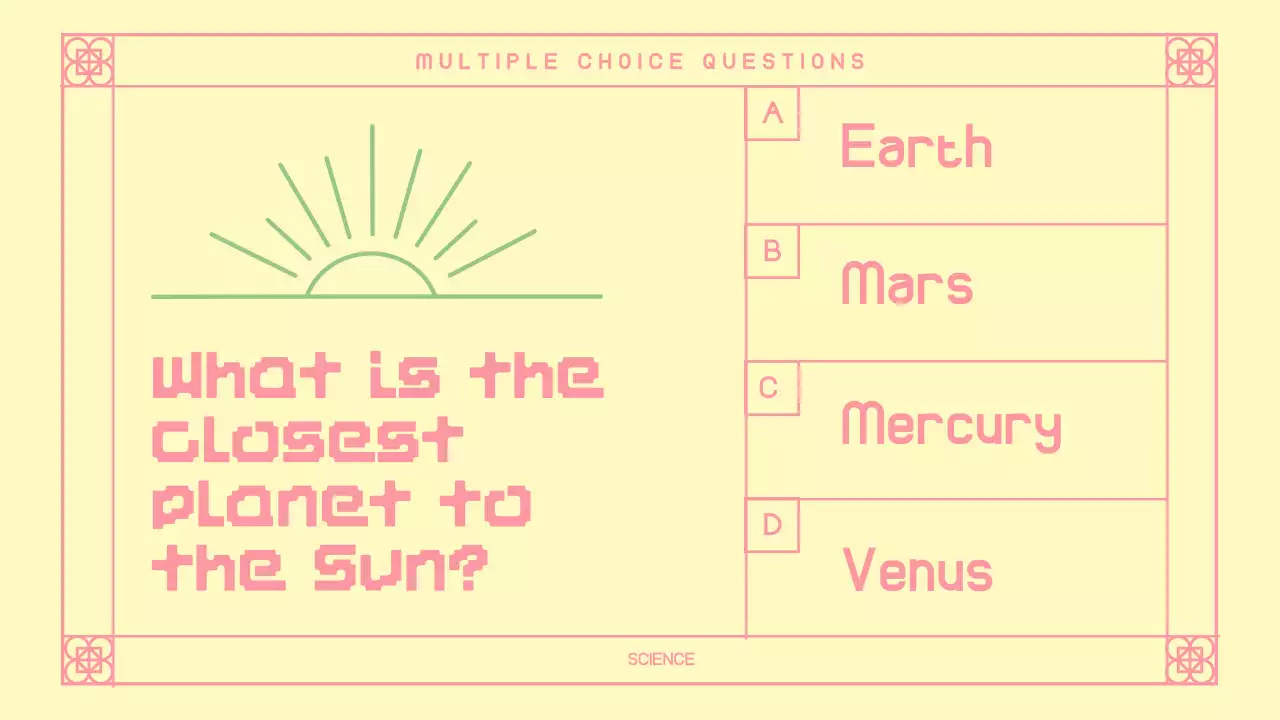 Pink Retro Quiz Announcement Presentation