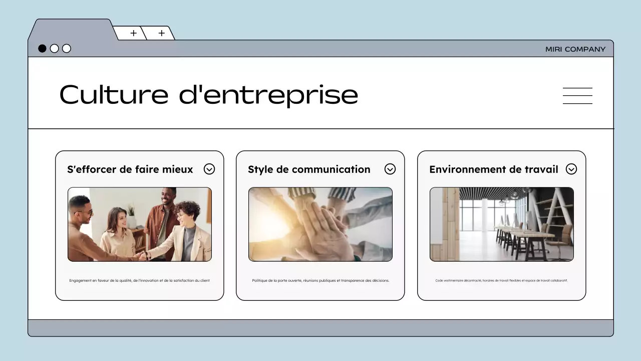 lignes directrices pour les employés de blue modern