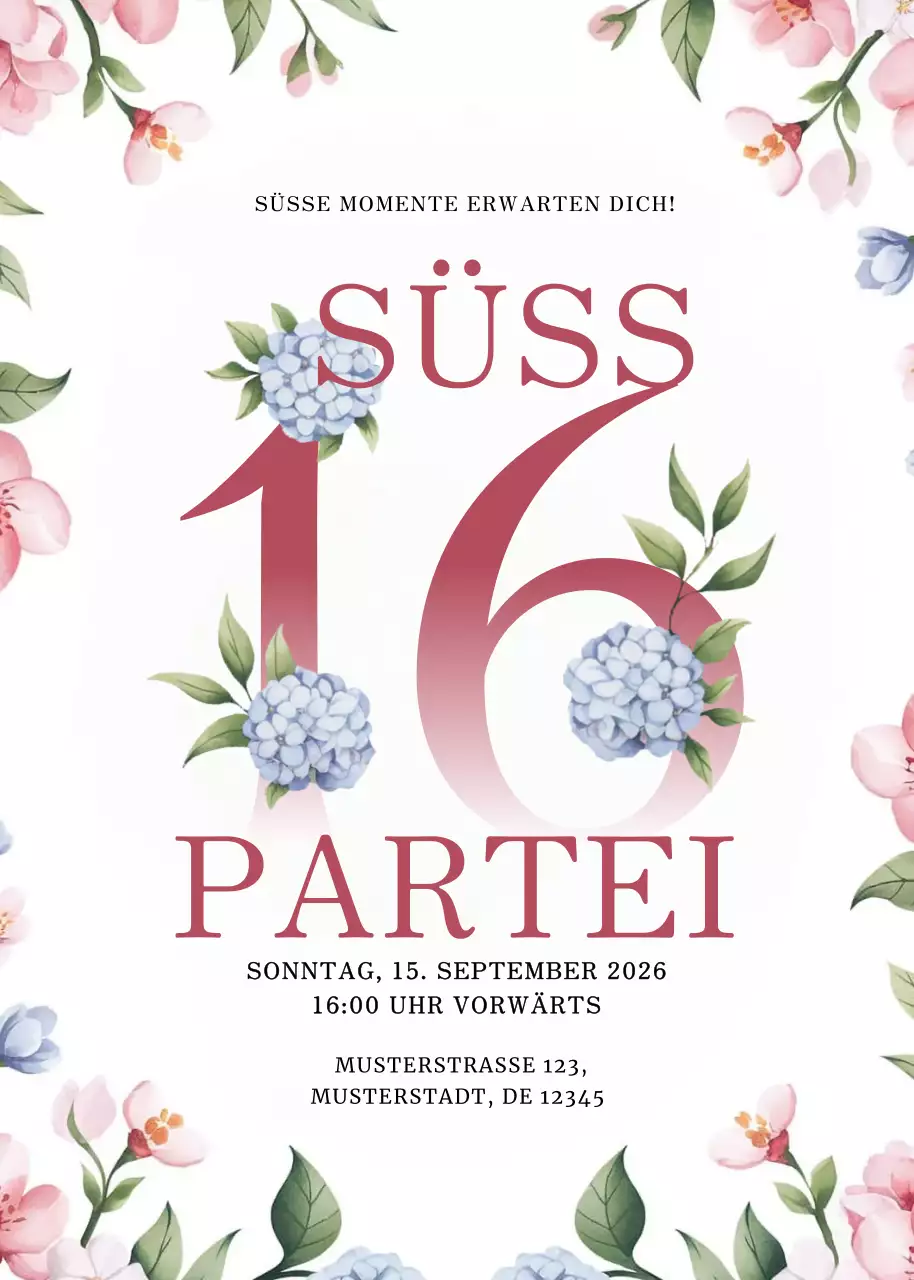 Rosa Elegante Party-Einladung