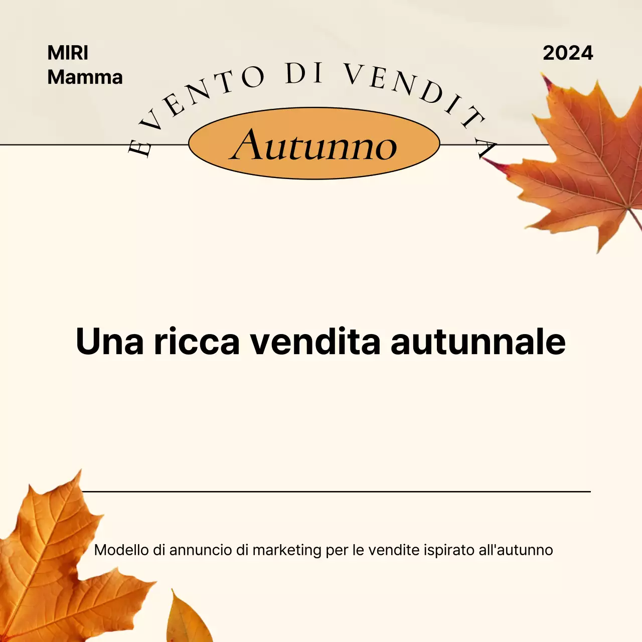 Annuncio di vendita moderno beige