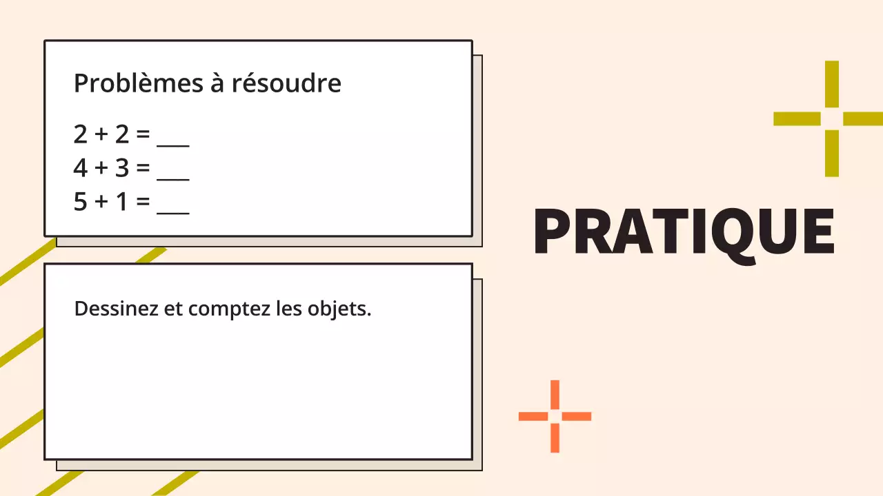 Matériel de cours de mathématiques simple et coloré