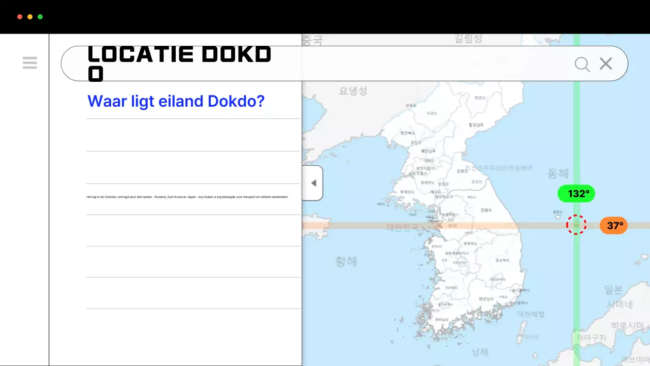Bevorder eenvoudige verkenning van Dokdo in blauw