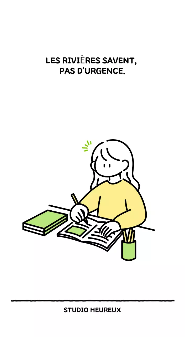 Calendrier illustré avec un joli style de lignes