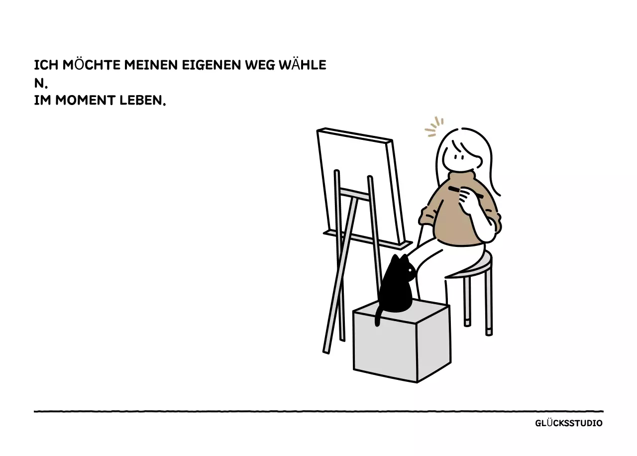 Illustrierter Kalender mit schönem Linienstil