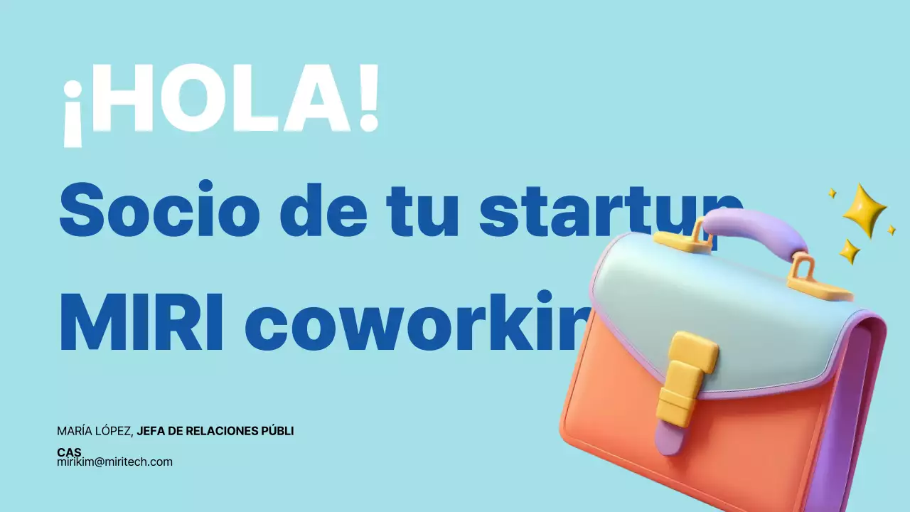 Promociona tu startup moderna de color azul claro