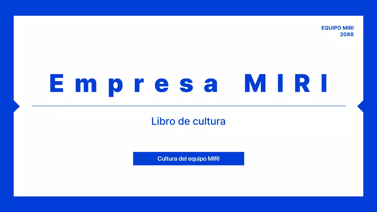 Manual de cultura organizativa Blue Modern
