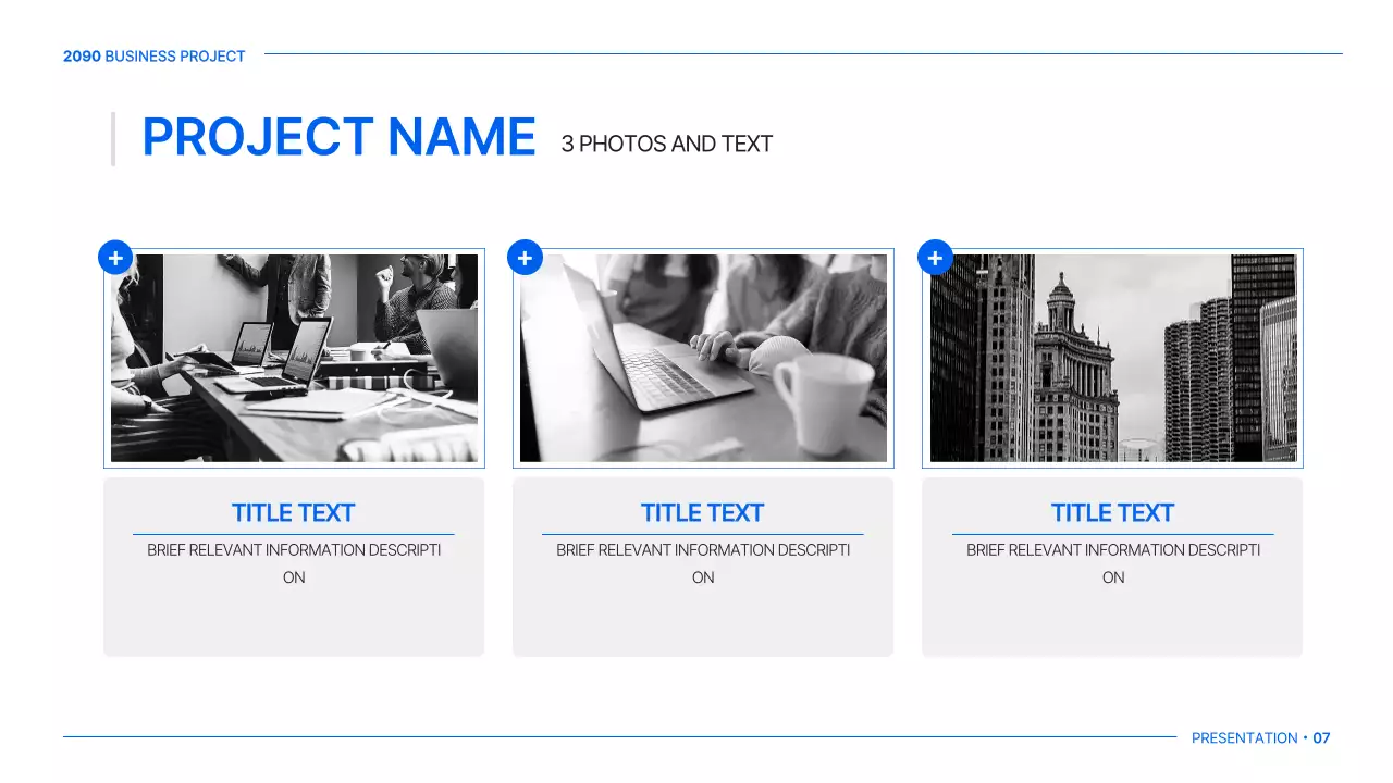 Apresentação de negócios profissional azul