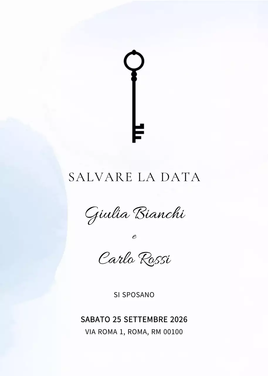 Invito di nozze minimalista bianco