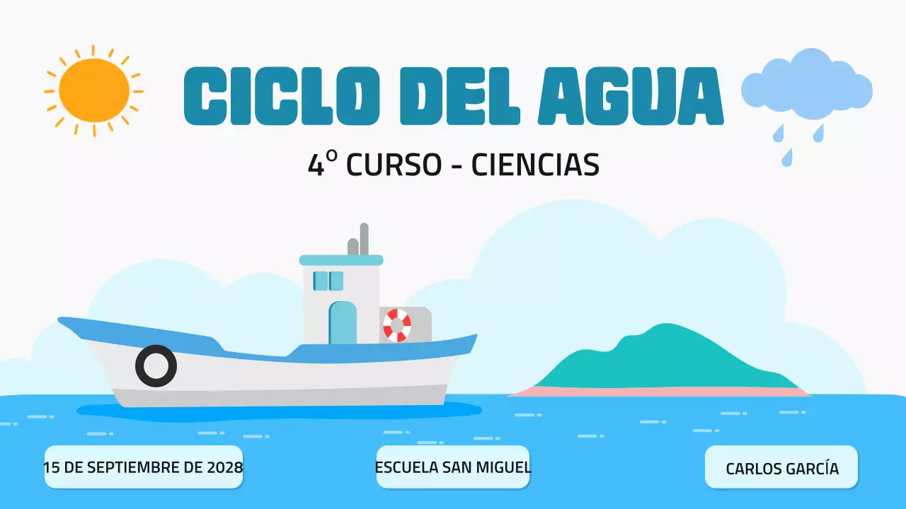 Conferencia sobre ciencia con ilustraciones mínimas en azul
