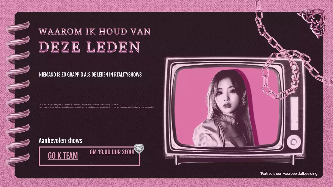 roze trendy K-pop promotie