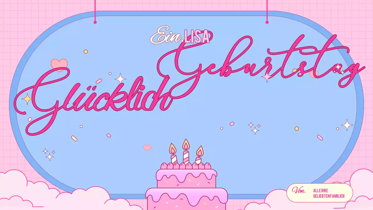 rosa trendy Geburtstagskarte