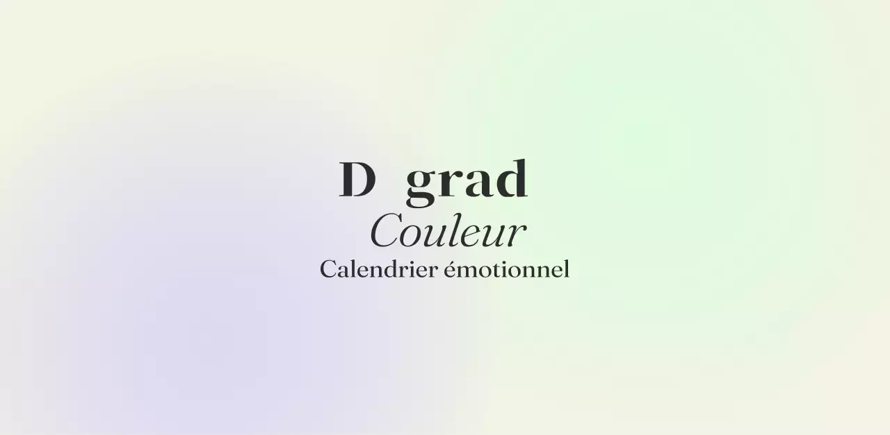 Calendrier minimaliste dégradé