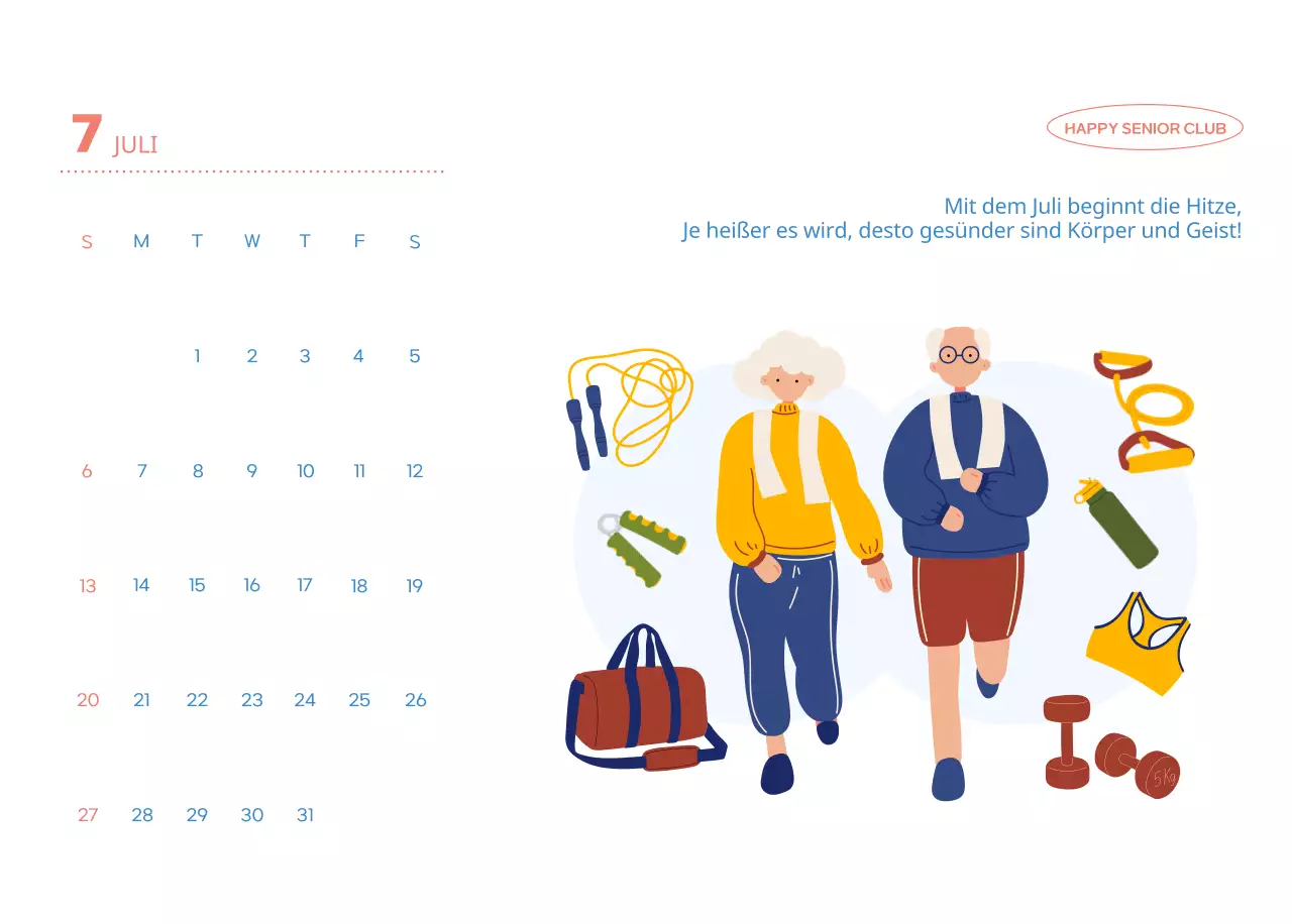 Geschäftskalender mit niedlichen Illustrationen