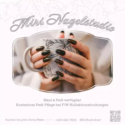 Sanfte und elegante Nagelstudio Promotion Post
