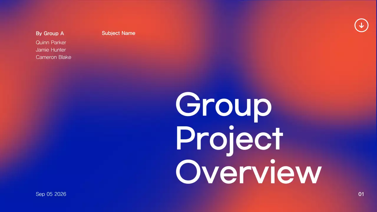 Blue Modern Project Presentation