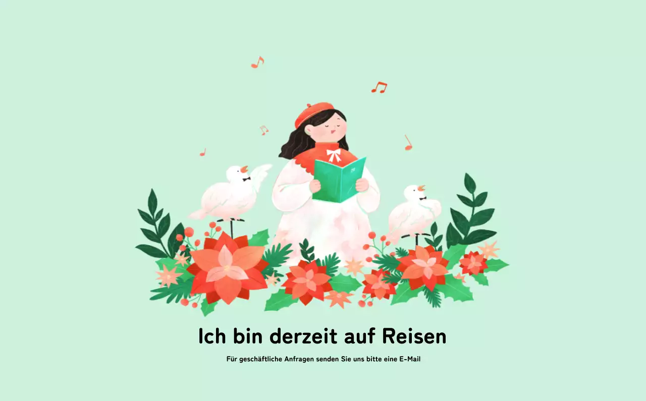 Neujahrskalender mit warmen Illustrationen