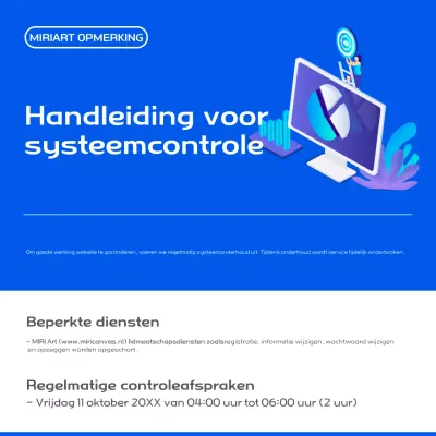 Blue Modern Systeem Onderhoudsgids
