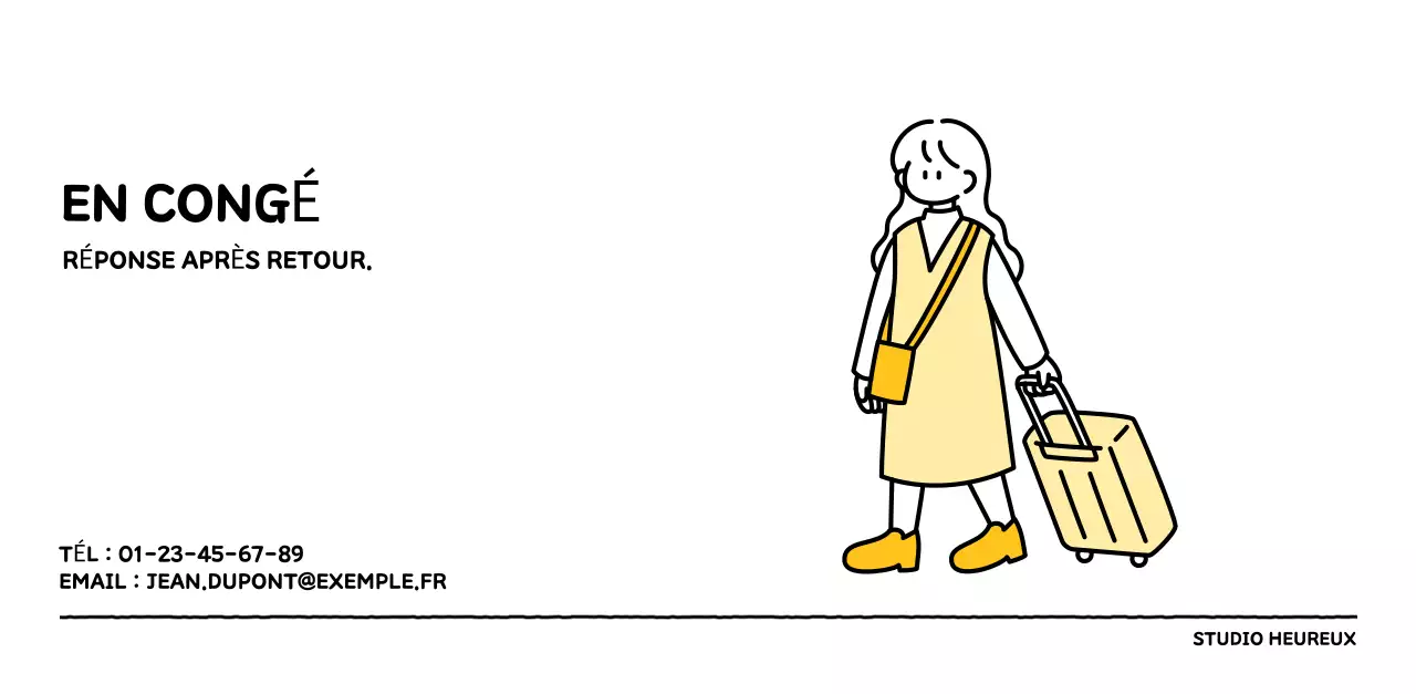 Calendrier illustré avec un joli style de lignes